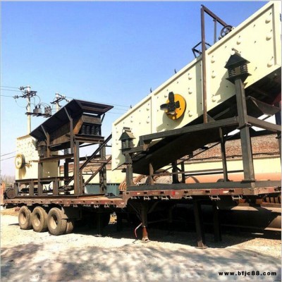 石料多功能大型破碎機 鵝卵石粉碎破碎一體機 建筑垃圾石料破碎一體粉碎機 博之鑫大型破碎機石料生產線 礦山移動碎石機