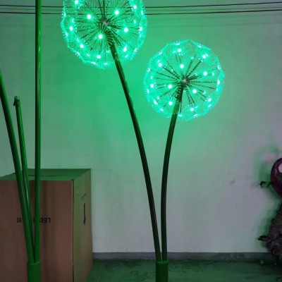 不銹鋼蒲公英景觀燈戶外蒲公英燈球雕塑裝置銘星廠家訂做LED蒲公英燈源頭生產工廠