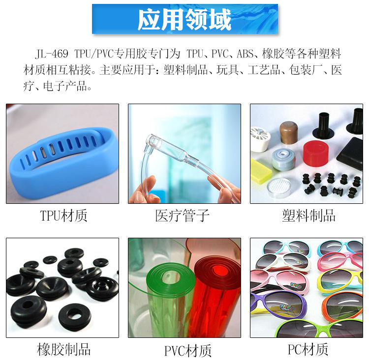 聚力JL-469高強度TUP塑料專用瞬間膠水 柔韌性無白化強力粘合劑示例圖9