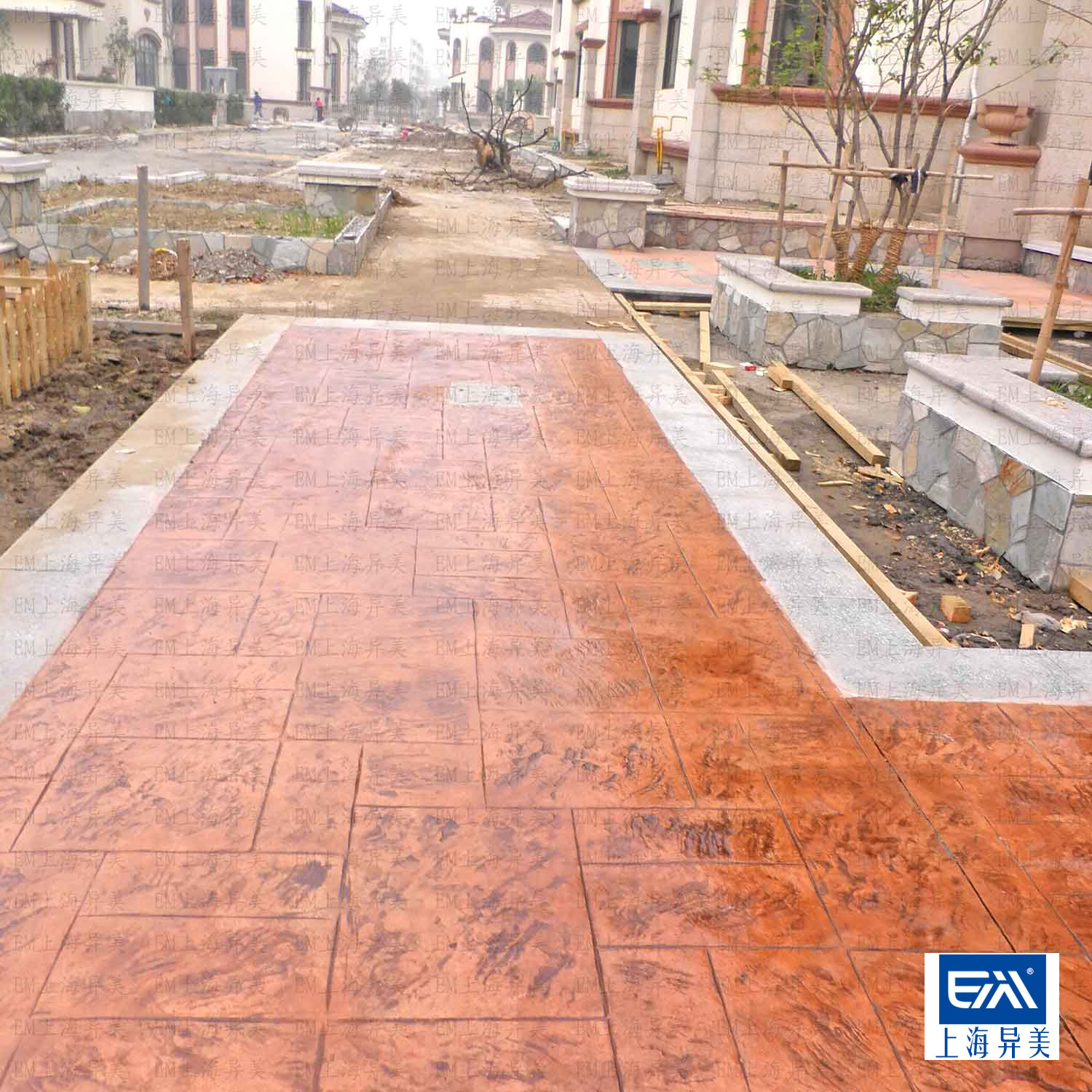仿荷蘭磚面包磚壓模地坪廠家，模具免費(fèi)借用