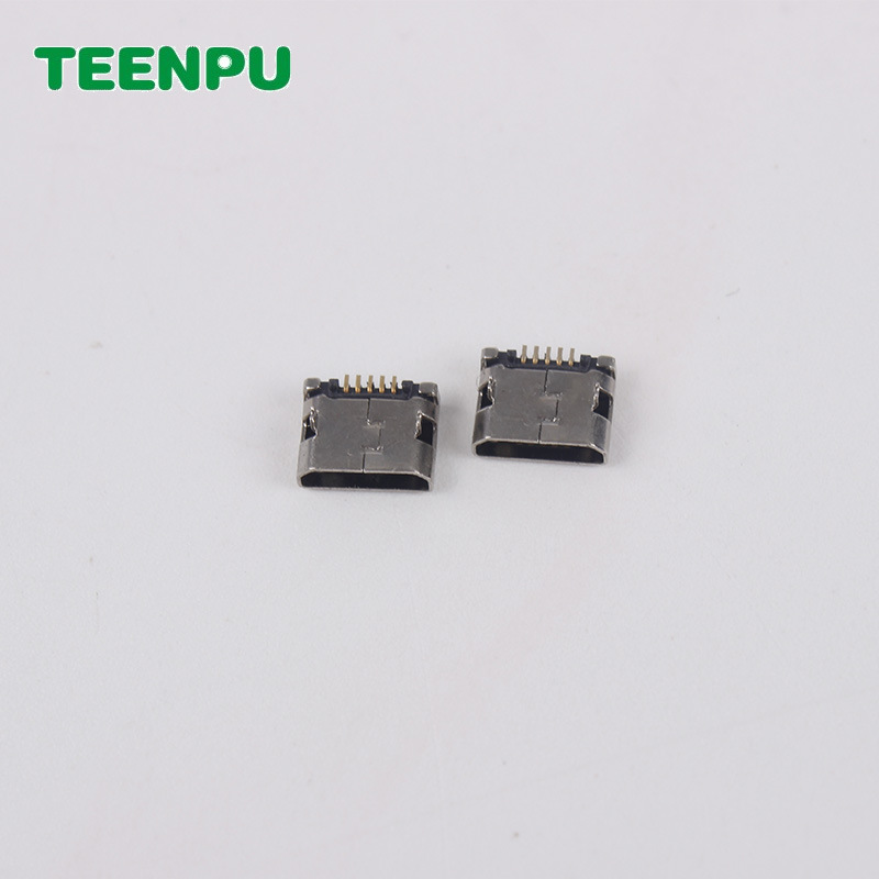 廠家直銷MICRO USB5P母座 micro usb otg線 平口有柱無柱5PIN示例圖2